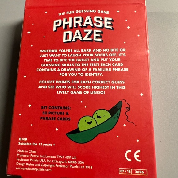 PHRASE DAZE game NEW guessing 50 card set age 12+ professor puzzle brand - Picture 4 of 6